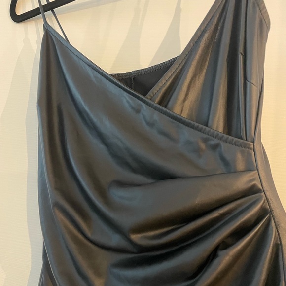 Black Leather-look Dress - Picture 4 of 5